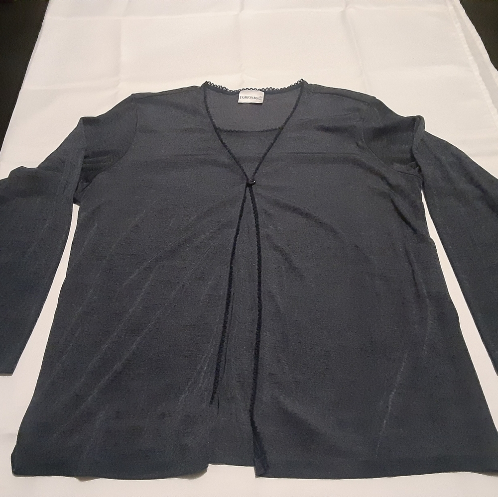 Fashion Bug Black Lightweight Open Front Cardigan